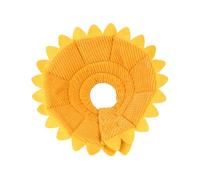 QUXVUIS Sun Flower Shape Cat Cone Collar Adjustable And Comfortable For Pets Wide Application Sun Flower Pet Recovery Collar, L