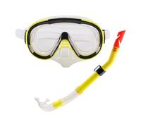 QUXVUIS Swim Mask Scuba Diving Snorkeling Goggles Snorkel Gear Adults Enhanced Performance And Comfort While Underwater Diving Snorkel Set Adults Snorkeling Gear Goggles, Yellow Clear, 18.5x20.5x7cm