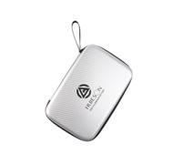 QUXVUIS Table Tennis Paddle Storage Bag with Large Capacity Water Resistant Featuring Convenient Access Zipper and Ample Space Pingpong Paddles Hard Case Water Resistant Gifts, Silver, 29x19.5x5cm