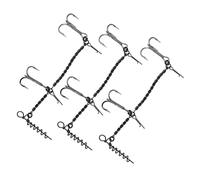 QUXVUIS Tailored For Soft Lures Premium Fishing Platform System With Heavy Stinger Pike Corkscrew Belly Bar Allows Hook To Be Inserted Into Belly Of Soft Lure, 3pcs