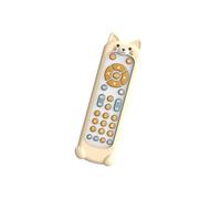 QUXVUIS Teething Chew Toys Portable Baby Music TV Remote Educational Toy Enhancing Learning Through Sound and Light Kid Electric Controller Learning Machine Toy Gift, White and Cat Case, 17x5x2cm