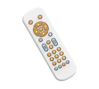 QUXVUIS Teething Chew Toys Portable Baby Music TV Remote Educational Toy Enhancing Learning Through Sound and Light Kid Electric Controller Learning Machine Toy Gift, White, 17x5x2cm