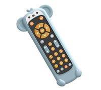 QUXVUIS Teething Chew Toys Portable Baby Music TV Remote Educational Toy Enhancing Learning Through Sound and Light Kid Electric Controller Learning Machine Toy Gift, White Monkey Case, 17x5x2cm