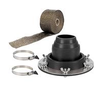 QUXVUIS Tent Stove Silicone High Temp Camping Hiking Effective Preventive Features Wood Burner Travel Stove Tent Flue Flashing Clamp Available Roofing Pipe Flashing Cabins Sheds Canopy Tents