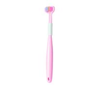 QUXVUIS Three Head Toothbrush Deep Cleaning for Complete Oral Hygiene Made of Materials are Safe and Environmentally Friendly, A22 Peach Pink Child