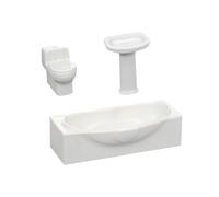 QUXVUIS Tiny Bathroom Toy Inspires Creativity Engaging Experiences For Children Which Is Not Only Realistic But Also Adds Sense Of Decoration. Dollhouse Mini Bathroom Model Educational Toy