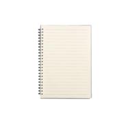 QUXVUIS Transparent Loose Binder Notebook Student Sketchbook Graffiti Diary Goal Habit Writing Notebooks Stationery Office, A5 Horizontal Line, 21 x 15.2 m