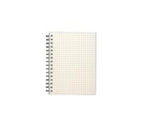 QUXVUIS Transparent Loose Binder Notebook Student Sketchbook Graffiti Diary Goal Habit Writing Notebooks Stationery Office, A6 Grid Page, 15x12cm