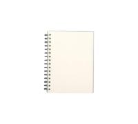 QUXVUIS Transparent Loose Binder Notebook Student Sketchbook Graffiti Diary Goal Habit Writing Notebooks Stationery Office, A6 Blank, 15x12cm