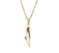 QUXVUIS Trendy Stainless Steel Necklace With Palestine Map Pendant Daily Wear Suitable For Daily Wear Pendant Chain Necklaces, Gold