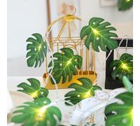 QUXVUIS Tropical Vibe With Artificial Turtle Leaves - Lifelike And Low Maintenance ABS String Lights Party LED Fresh, No.2, 1.5 m 10 bulbs