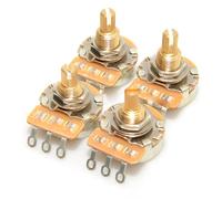 QUXVUIS Tuning Knob Set For Guitar Volume Control 500k Pots Bass Potentiometer Through Shaft Copper Split Linear Tapers, A500K Long rod