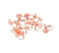 QUXVUIS Unique Earrings Clips Offering Adjustable Features 12mm Round Bezel Non Piercing Creating Own Accessories Clip Earring Jewelry Findings Screw Pad Clip On Earring