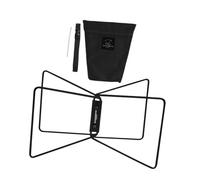 QUXVUIS Unique Folding Cooler Stand With Premium Hiking Camping BBQ With Easy Features Universal Stand Rack Insulated Ice Bucket Holder Forests Portable Suitcase Rack Storage Box, Black, 45x27x21cm