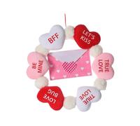 QUXVUIS Valentines Day Wreath Front Door Romantic Festive Home Decor Easy To ll In Just Minutes Valentines Wreath Window, With Envelope, 40x40CM