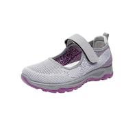 QUXVUIS Versatile Casual Everyday Shoes Nonslip Flats Comfortable Sneakers Indoor Outdoor Women Versatile for Many Dressing Ways Elderly Casual Comfort Walking Shoe Indoor Loafer, Gray, 38 Size