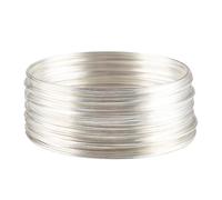 QUXVUIS Versatile Memory Beading Wire With 50 Loops For Jewelry Making And DIY Accessories For Bracelets And Necklaces Memory Steel Wire Earrings DIY Crafts Cuff Bangle, Silver