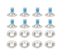 QUXVUIS Versatile Snowboard Binding Hardware Package Includes 8 Screws And 8 Washers Performance For Snowboarding Enthusiasts Stainless Steel Outdoor Sport