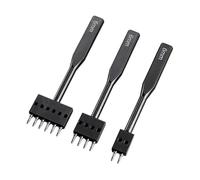 QUXVUIS Versatile Stitching Hole Punch 2 Prong 4 Prong 6 Tools For All Leather Projects High Strength Construction Can Count On Lacing Stitching Punch High-strength Beginners, Black, 6mm