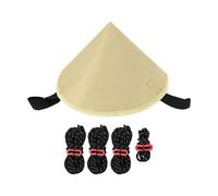 QUXVUIS Versatile Triangle Waterproof Cap Easy To BBQ And Camp Setting With Built Inside Tarp Tent Connect Cap Supplies Lightweight Hiking Tarp Connection, Khaki, 25x18cm