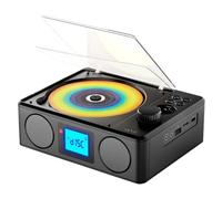 QUXVUIS Vintage CD Player With Bluetooth Portable Muc Companion Cd Player With Speakers ABS Battery Capacity Of 4000mAH