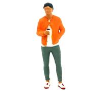 QUXVUIS Vivid Miniature Doll Figurines S Scale 1/64 Tiny People Character Figurines Exquisite Characters Choice Kids Toys Tiny People Character Doll Model, drink man orange, 2.8-3cm