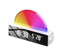 QUXVUIS Wake Up Clock Sleep Bedlight Sunrise Awakening Delivers Environment Ensuring Sleep And Refreshing Wake-Ups Multi Color Dimming Atmosphere Night Light, white