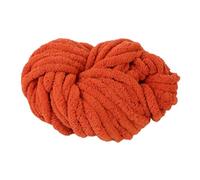 QUXVUIS Washable Chunky Chenille Yarn DIY Crafting Projects Arm Knitting Blankets Scarves Pet Beds Cushions Rugs Chunky Chenille Yarn for Hand Knitting Crocheting, Rust Red, 20mm