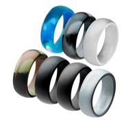 QUXVUIS Wedding Bands Silicone Ring Silicone Finger Ring Band Premium Comfortable Fit Breathable For Various Activities Wedding Cool Keeps Finger Safe At Work - Hypoallergenic, No.12