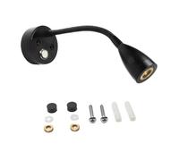 QUXVUIS Wide-Angle Beam Led Wall Light for Bright Room Lighting Eco-Friendly Led Reading Light Reading Lamp Motorhome Spotlight, Black