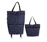 QUXVUIS Wide Application Foldable Shopping Bag VersatilityAnd Practical Cloth Multi-Function Shopping Bag Folding Bags, Mickey Black Flower