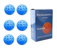 QUXVUIS Win Every Game Hollow Pickleball Balls 6 Piece/set PE 40 Holes Pickleball Portable, Blue