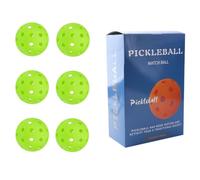 QUXVUIS Win Every Game Hollow Pickleball Balls 6 Piece/set PE 40 Holes Pickleball Portable, Green
