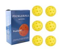 QUXVUIS Win Every Game Hollow Pickleball Balls 6 Piece/set PE 40 Holes Pickleball Portable, Yellow