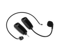 QUXVUIS Wireless Headset System with Microphone Head Mounted Center Mic Transmitter for Amplifier