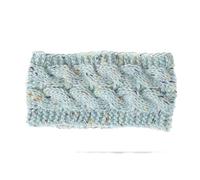 QUXVUIS Womens Winter Headband Windproof Knit Crocheted Elastic Head Protector Ear Warmers Face Cover for Women Teen Girls, Lake Blue yarn