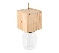 QUXVUIS Wooden Bee Trap For Carpenter Bees Strong And Durable Gardens Terraces Loft Style Natural Hanging Bee Traps Outdoor, A