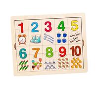 QUXVUIS Wooden Board Game Early Education Puzzle Game Interactive And Fun Educational Toy Enhances Number Skills And Analytical Thinking Digital Learning Puzzle Board Kid Educational Toy