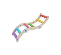 QUXVUIS Wooden Climbing Perchs Bird Cage Toys Stairs Safe And Fun Stimulation For Active Avian Friends Come With Easy Install Features Bird Cage Ladder Perch Stand Wooden Parrot Perch