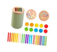 QUXVUIS Wooden Color Shape Sorting Box Game Sorting Enhances Child Engagement And Learning Through Fun Shape Experiences Color Toy Wooden Activity Center, Style D