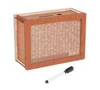 QUXVUIS Wooden Money Saving Box Jar Counter Bank Boxes Gifts Stylish Addition To Dorm Decor And Clear Allows To Easily Contents Inside. Handmade Piggy Bank With Counter Wooden Money Box