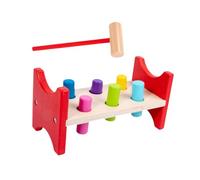 QUXVUIS Wooden Pounding Toy Keeps Children Entertained While Developing Motor Skills Through Interactive Hammering Fun Wooden Pile Hammer Pile Driving Fine , Rectangle