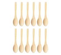 QUXVUIS Wooden Tea Spoons Durable and Long-Lasting Kitchen Cooking Tools Eco-Friendly and Safe Durable Soup Spoons Easy to Clean, Bamboo Yellow