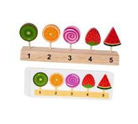 QUXVUIS Wooden Toy Ice Cream Toy Kitchen Accessories Playtime Addition To Develop Early Math Skills Through for Creative Activities Ice Cream Set Develops, Style B