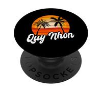 Quy Nhon Retro Sunset Design Vietnamese Beach PopSockets Adhesive PopGrip
