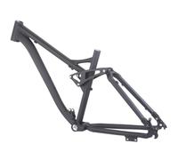QUYCOIU 26-inch Mountain Bike Frame Aluminum Alloy Suspension Frame Softtail Suspension Frame Disc Brakes Internal Width 135mm B.B 68x34mm(Svart)
