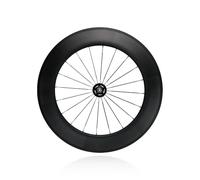 QUYCOIU 700C Height 88mm Bike Carbon Fixed Gear Bike Wheelset Spacing Front 100mm Rear 120mm For 23-28C Outer Tires Signle Speed Track Bike Wheels 14G Spokes(Front)
