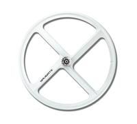 QUYCOIU Bike Fixed Gear Wheelset 700C 4 Spoke Integrated Magnesium Alloy Wheelset Ball Bearing Hub 33mm Width For Fixed Bike Front & Rear 100x120mm(White-Rear)