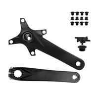 QUYCOIU Fat Bike Crank Arms Snow Beach Bike Crankset 170mm Hollow Integrated 104BCD Left And Right Cranksets 4-jaw Aluminum Alloy Lightweight(100(176mm))