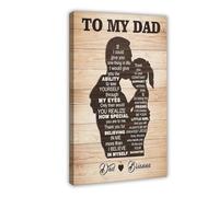 QUYHGAG A Gift from Daughter to Father Canvas Poster Bedroom Decor Landscape Office Room Decor Gift 24x36inch(60x90cm)